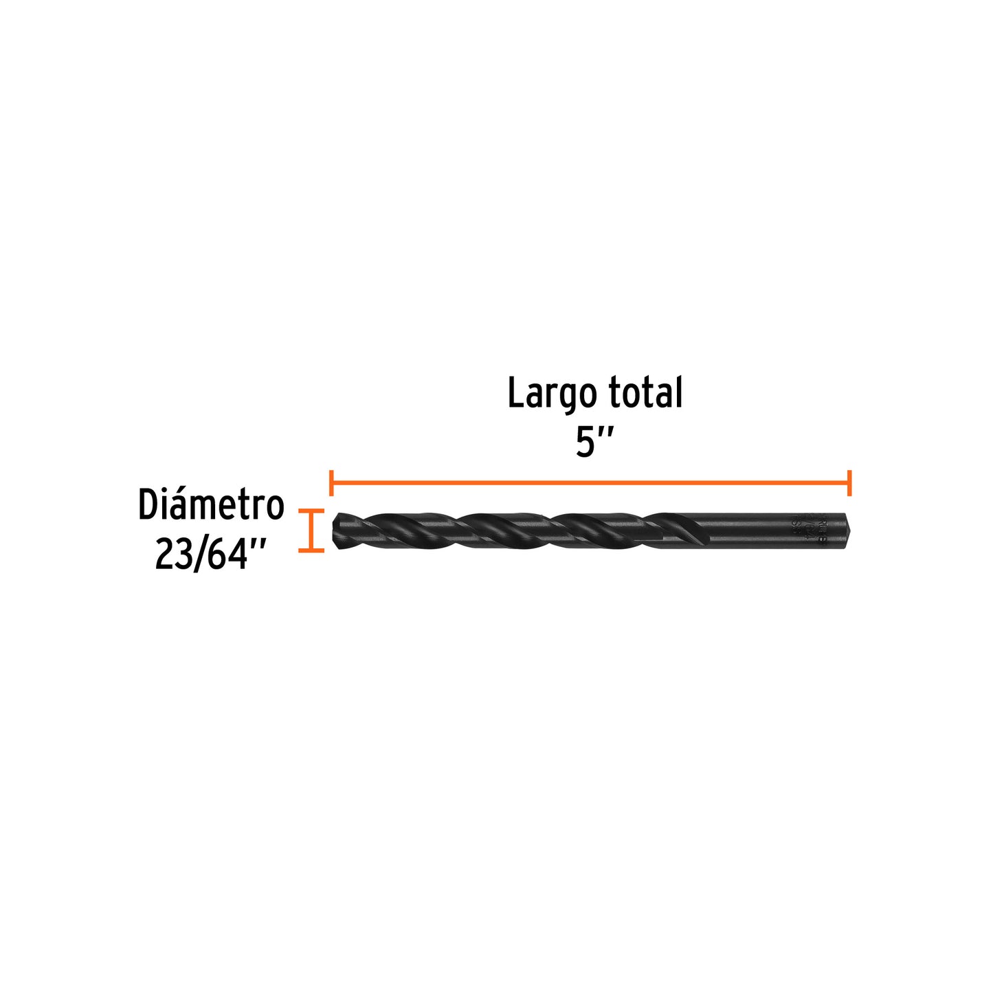 Broca HSS 23/64" Trublack p/metal