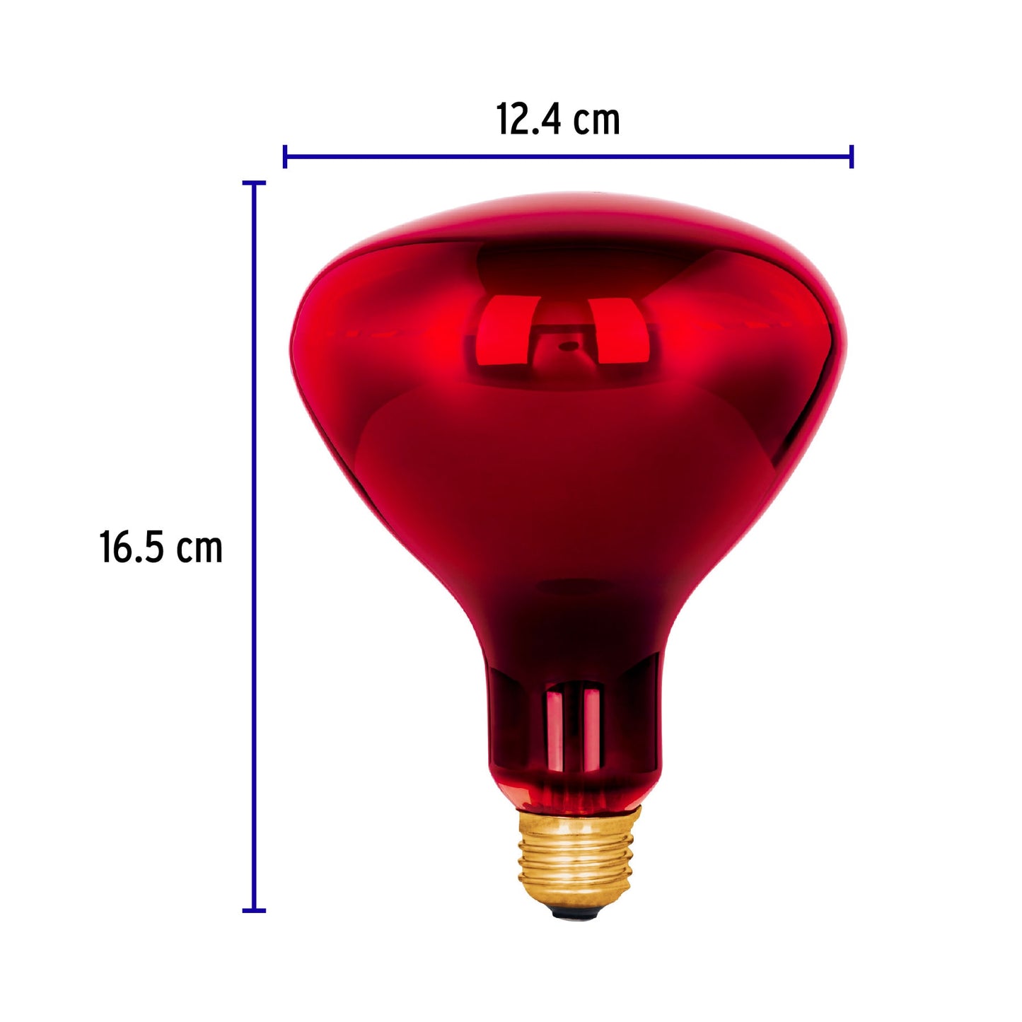 Lámpara incandescente de calor, BR40 270 W, rojo