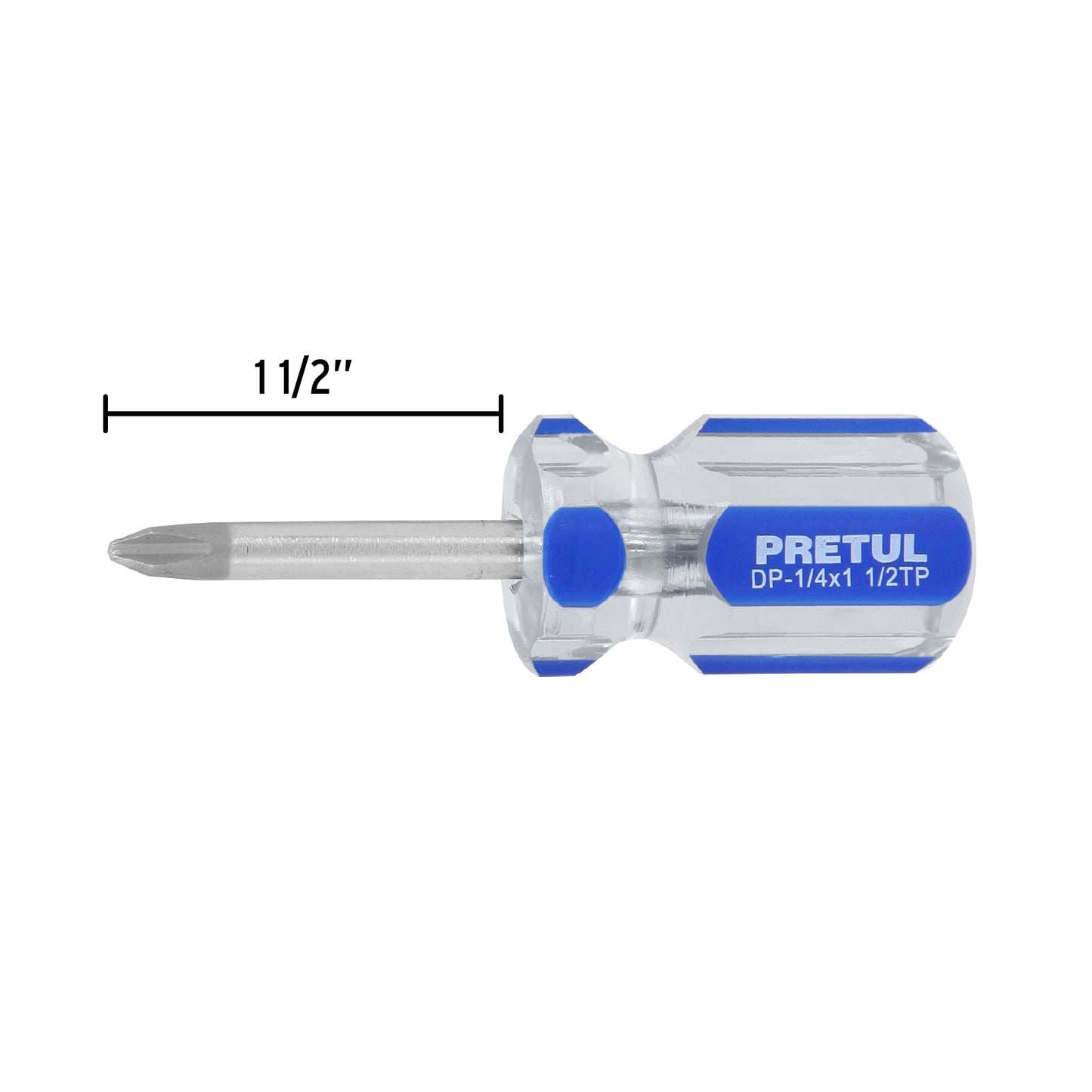Desarmador de cruz 1/4" x 1-1/2" con mango de PVC