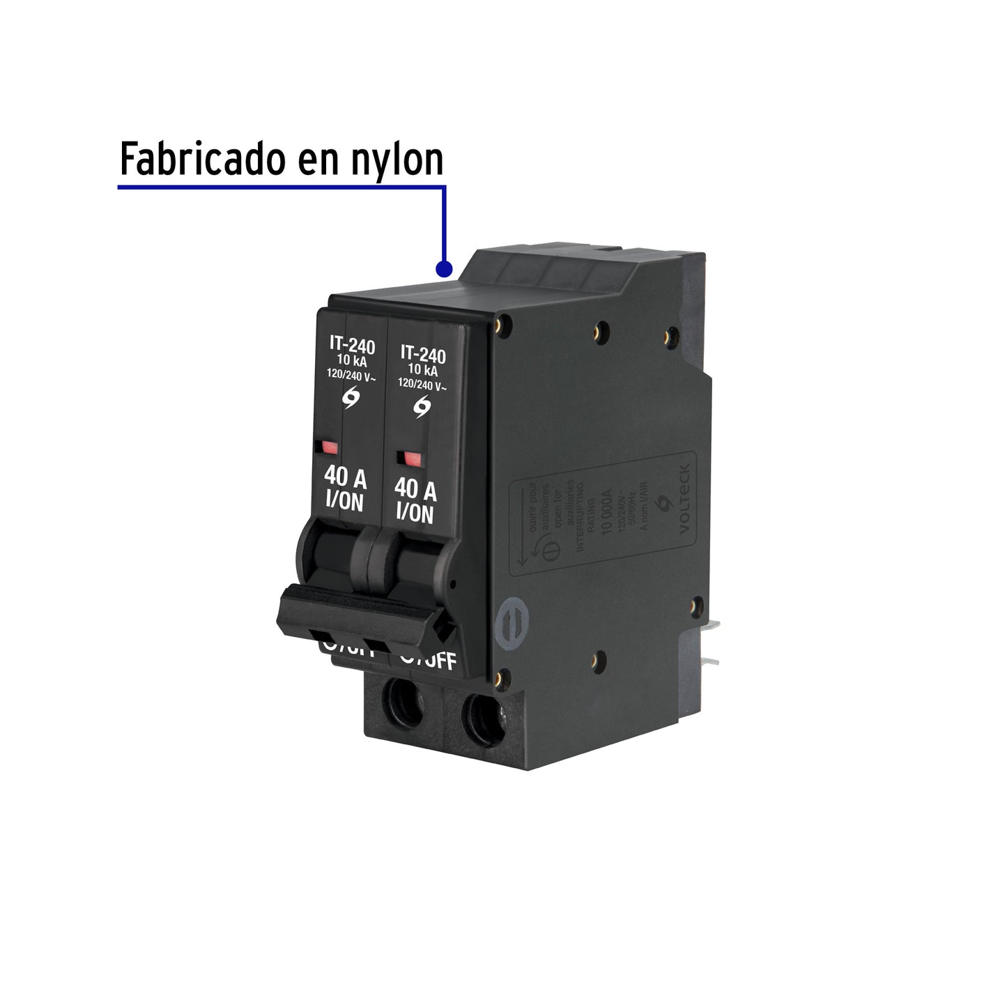 Interruptor enchufable de 2 polos 40A