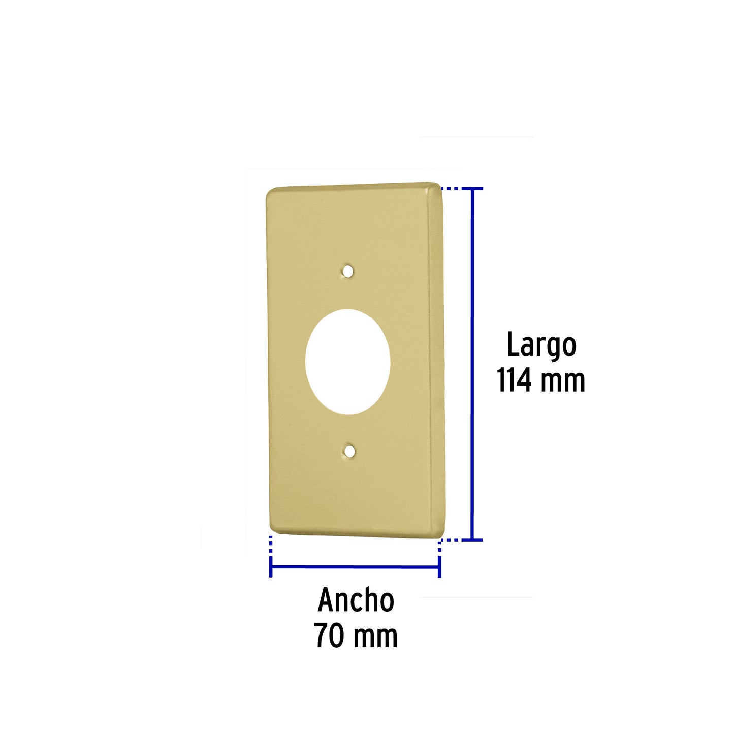Placa p/contacto redondo de aluminio, línea Standard