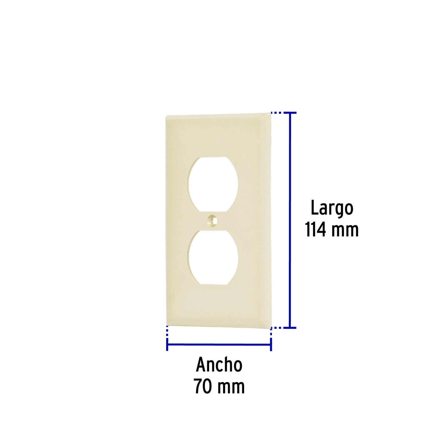 Placa de ABS dúplex, Standard, color marfil