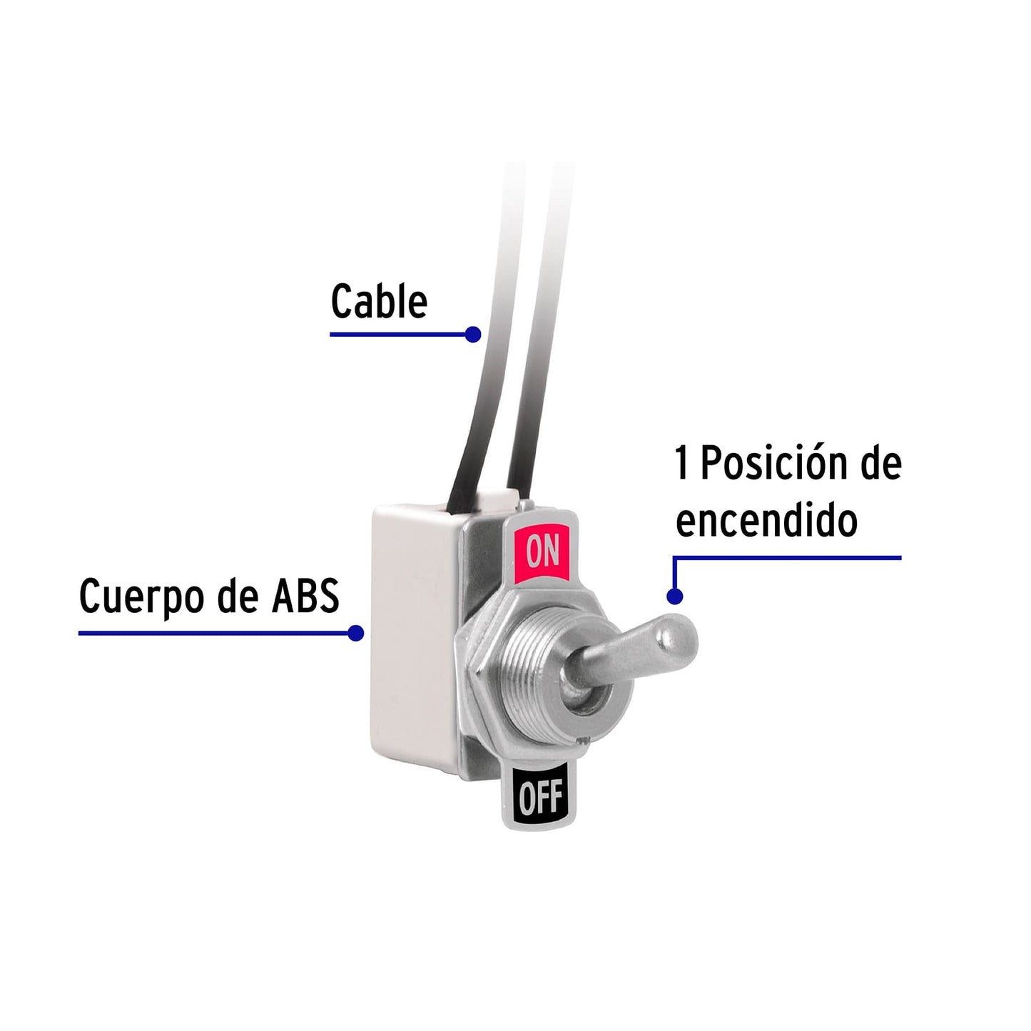 Interruptor de palanca c/cable