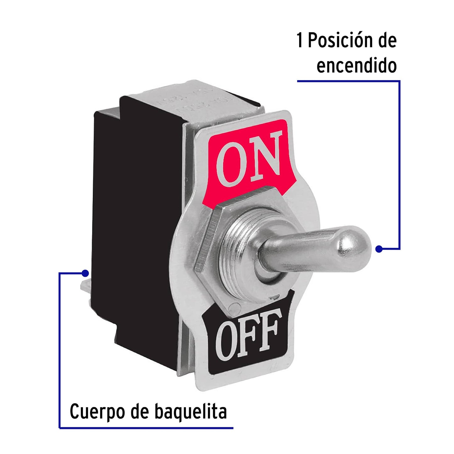 Interruptor palanca con 2 tornillos