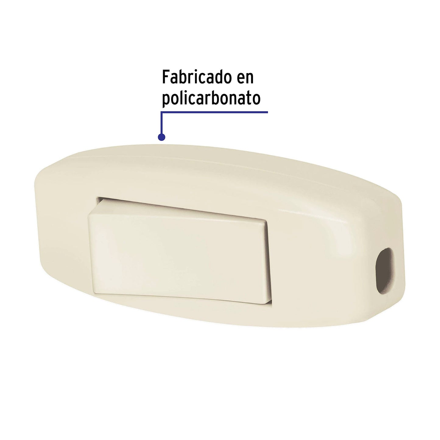 Interruptor de paso 3A p/lámpara, 127V