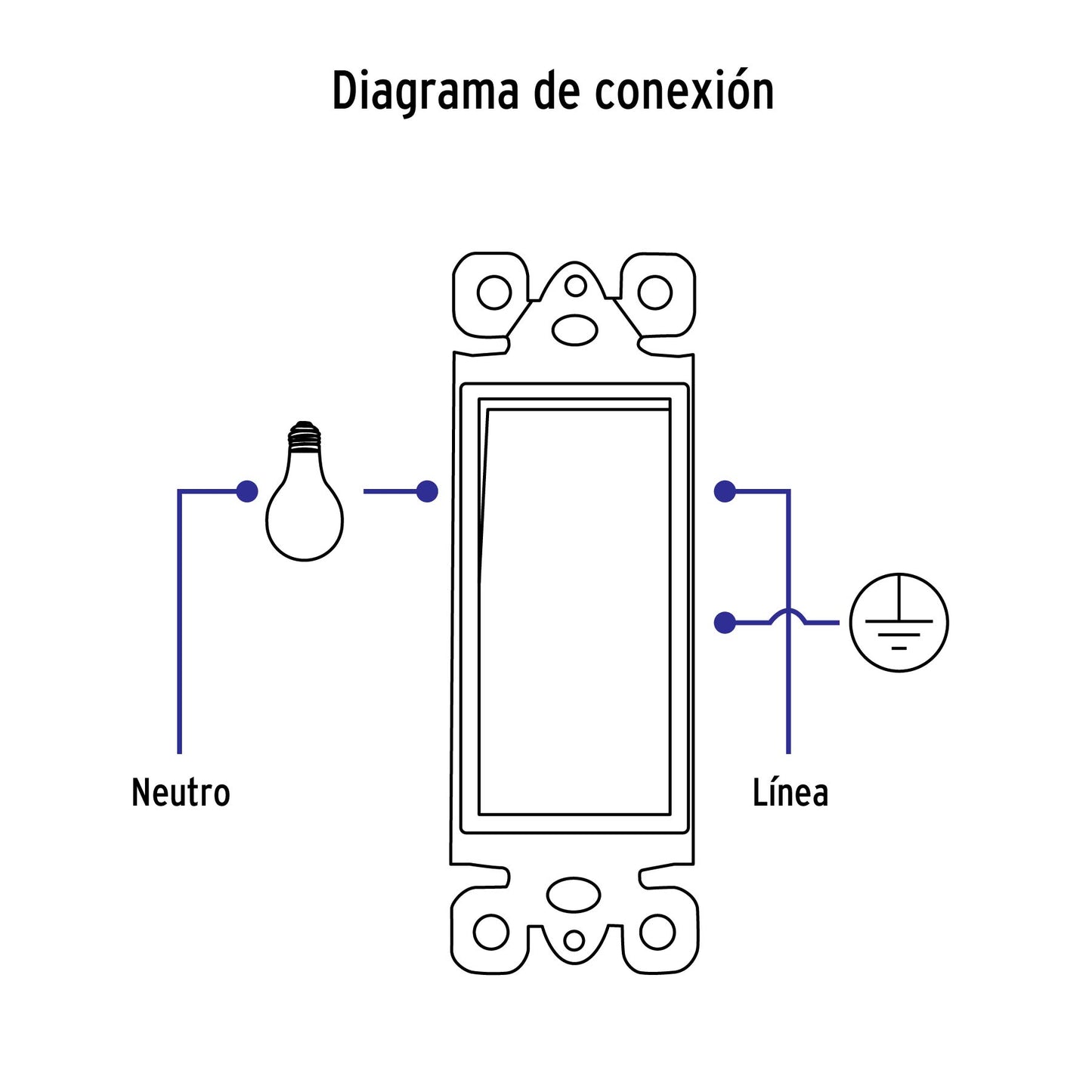 Interruptor sencillo, línea Classic