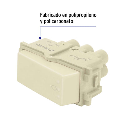 Interruptor para timbre, color marfil, línea Italiana
