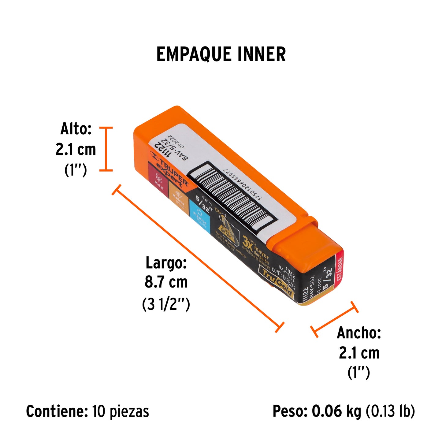 Broca HSS 5/32" Trugold p/metal