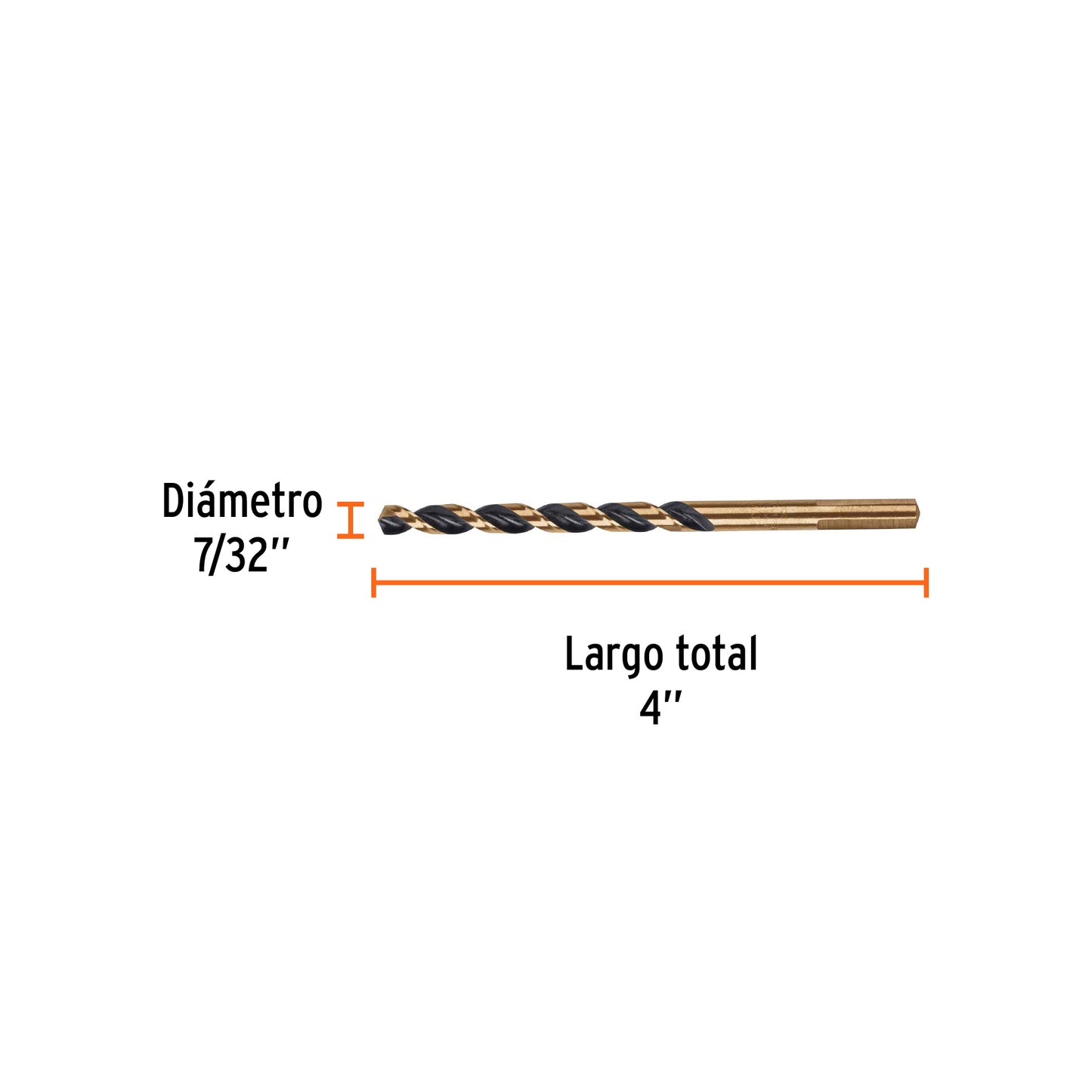 Broca HSS 7/32" Trugold p/metal