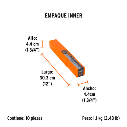 Broca p/concreto de 3/8 x 12"
