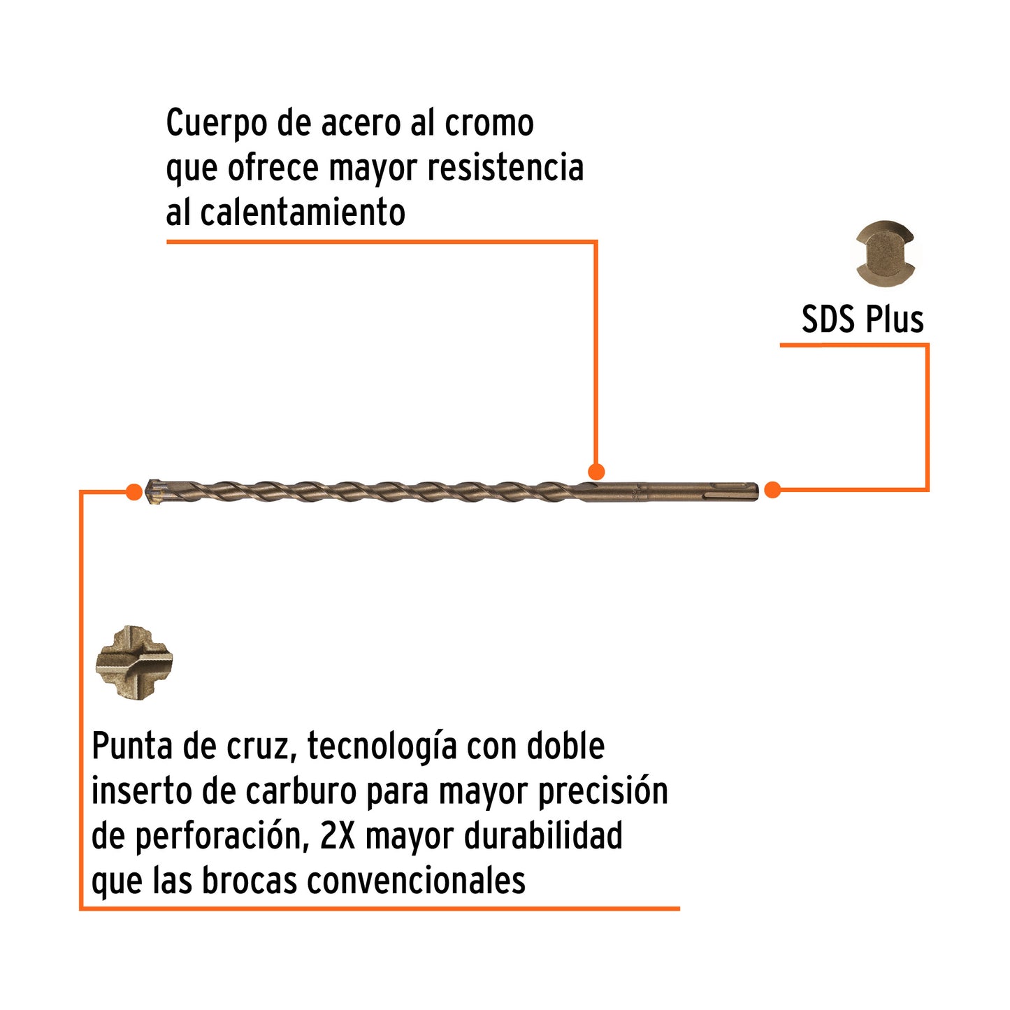 Broca SDS Plus 1/2 x 12"