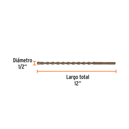 Broca SDS Plus 1/2 x 12"