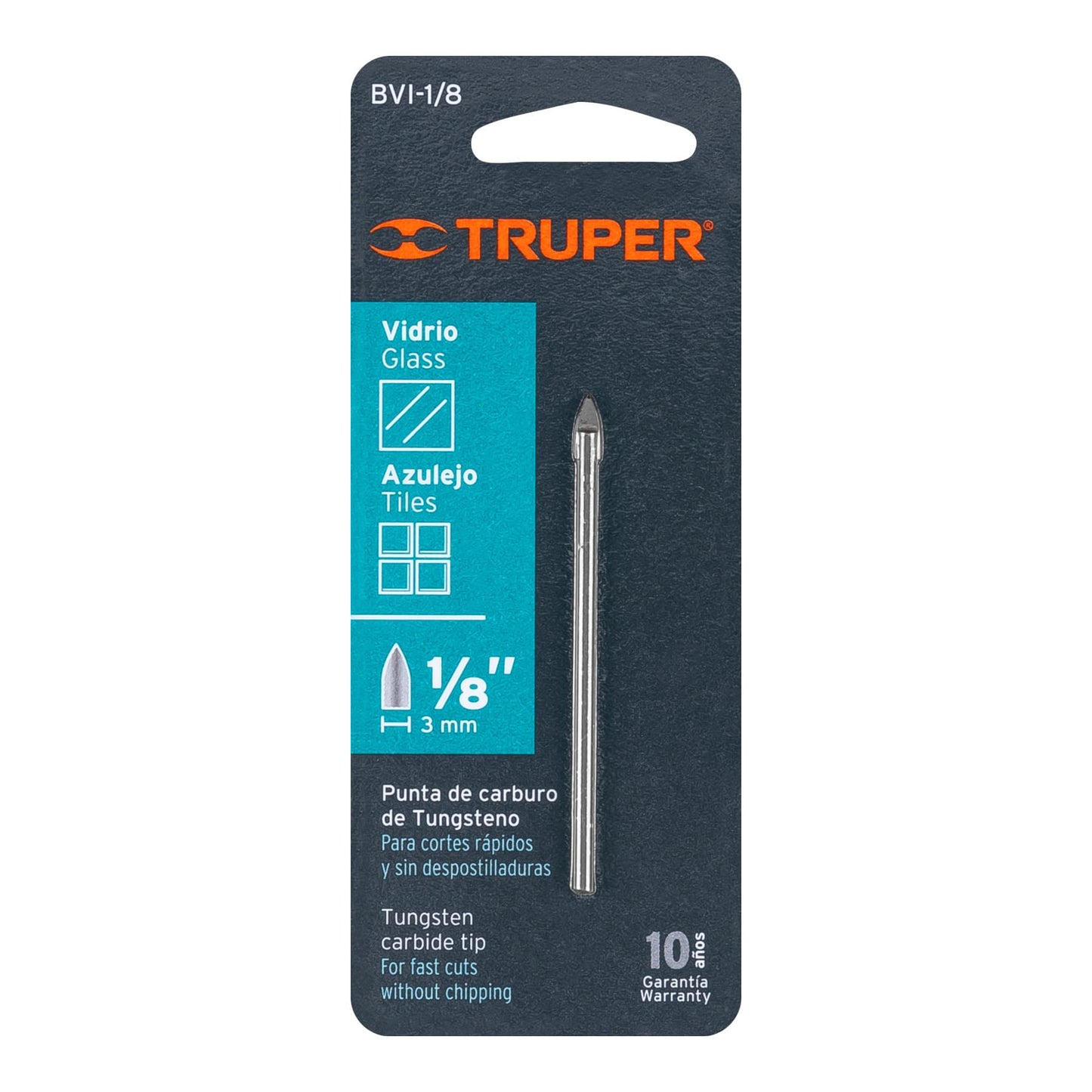 Broca p/vidrio y azulejo de 1/8"