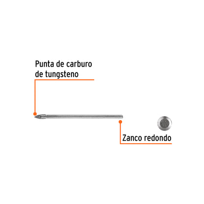 Broca p/vidrio y azulejo de 1/8"