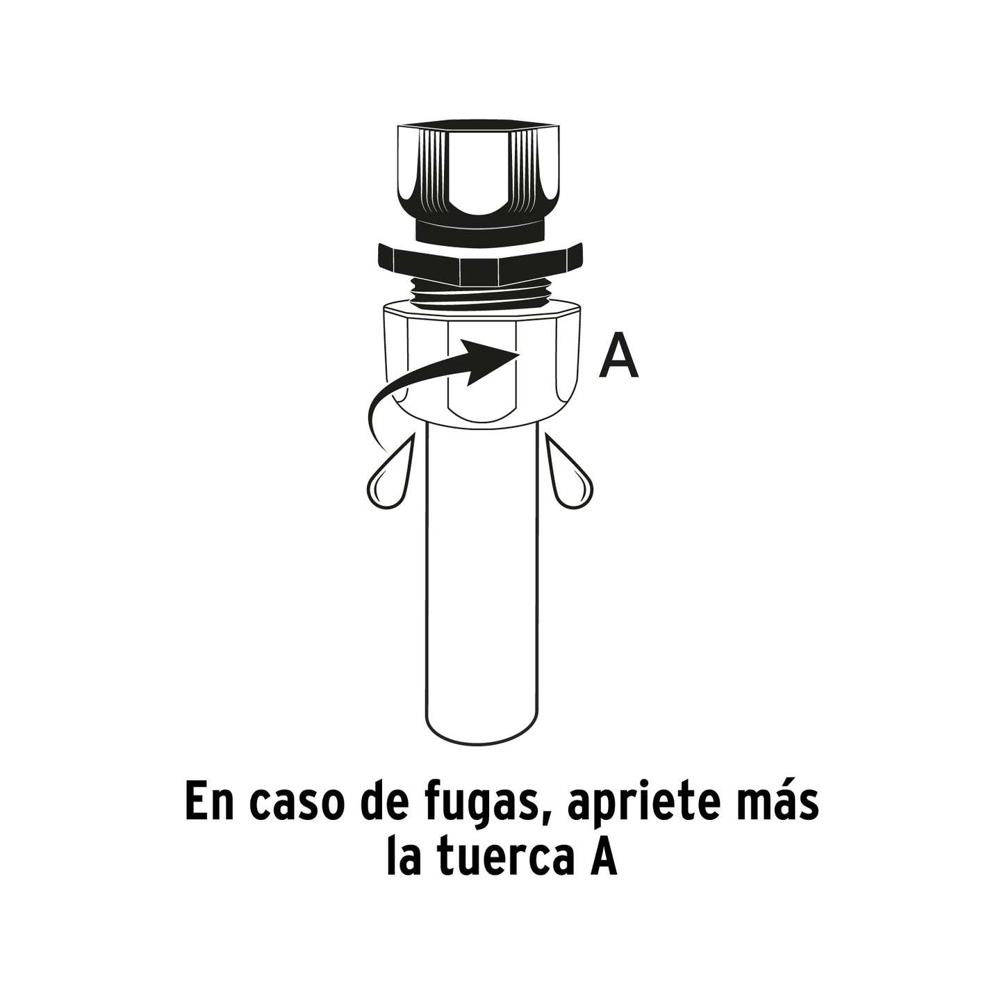 Conector hembra 1/2" de ABS con tuerca de ajuste manual