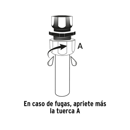 Conector hembra 1/2" de ABS con tuerca de ajuste manual