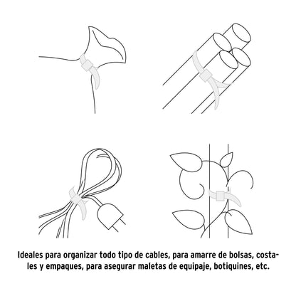 Bolsa 50 cinchos de plástico 40 lb, 150x3.5 mm, naturales