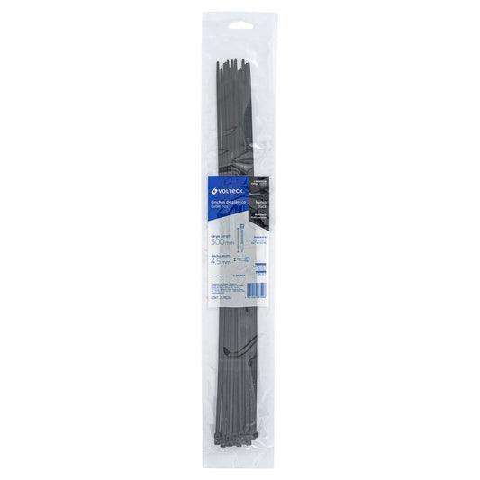 Cinchos plasticos 500x4.5 mm, negros