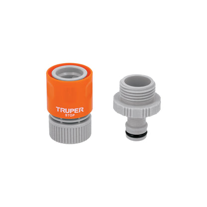 Conector rápido 3/4" de ABS manguera-accesorio. sistema click