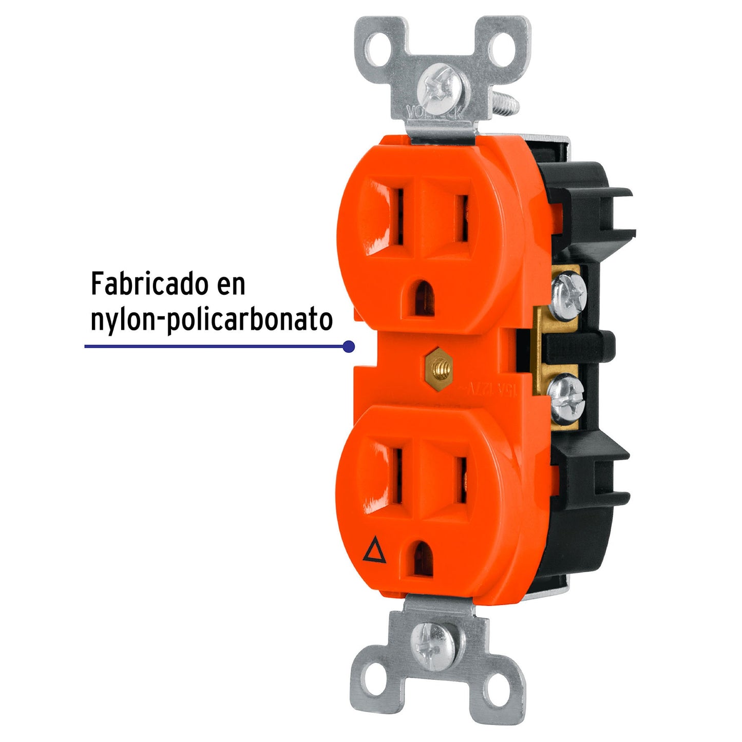 Contacto dúplex, 15A tierra aislada, Standard