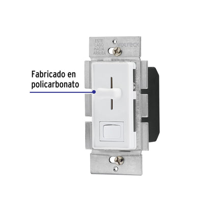 Atenuador de Luz deslizable c/interruptor, línea Classic