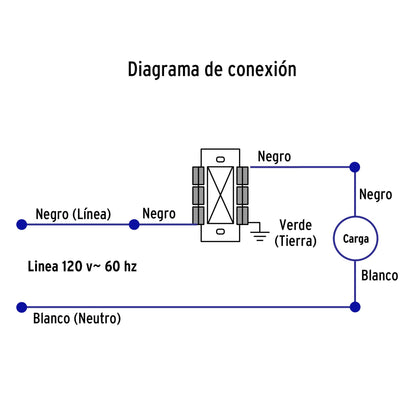 Atenuador de Luz deslizable c/interruptor, línea Classic