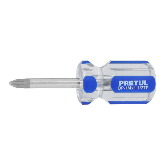 Desarmador de cruz 1/4" x 1-1/2"  con mango de PVC