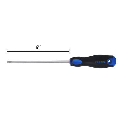 Desarmador de cruz 1/4" x 6" con mango Comfort Grip