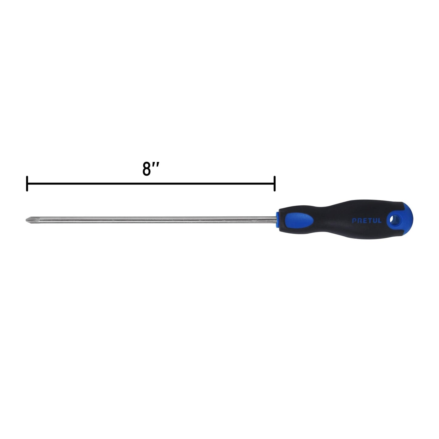 Desarmador de cruz 1/4" x 8" con mango Comfort Grip