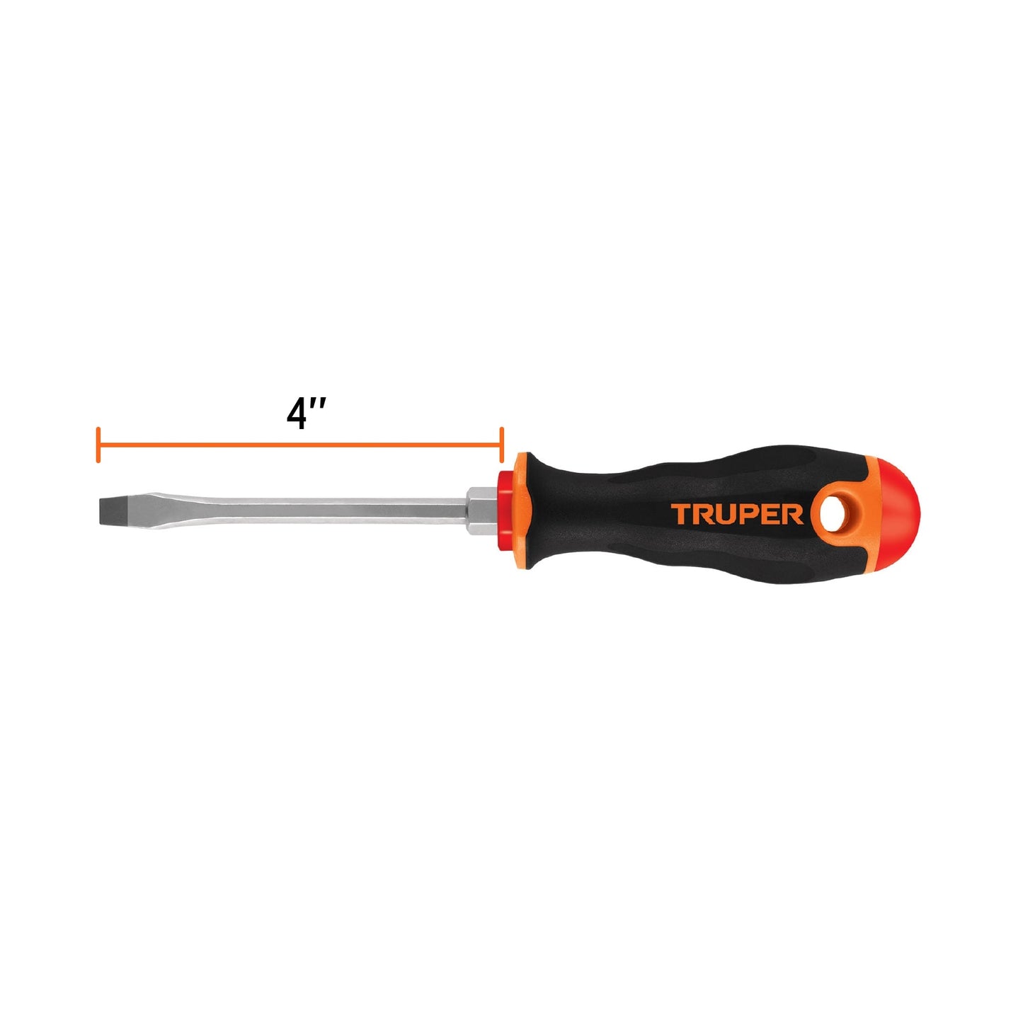 Desarmador plano 1/4" x 4" con mango Comfort Grip