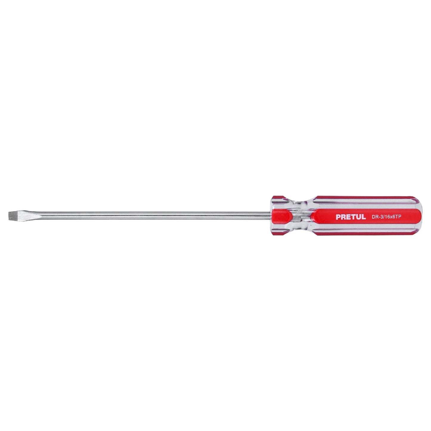 Desarmador plano 3/16" x 6" mango de PVC