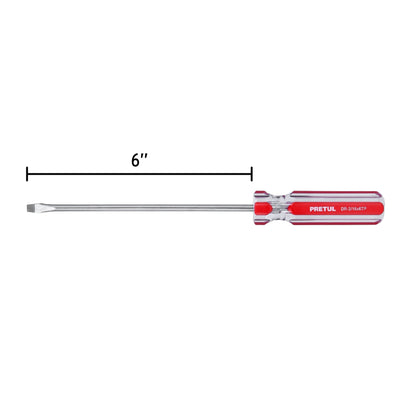 Desarmador plano 3/16" x 6" mango de PVC