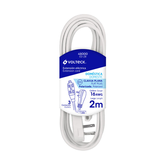Extensión eléctrica doméstica 2m