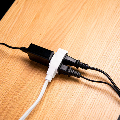 Extensión eléctrica domestica de 2 m con clavija plana, blanca