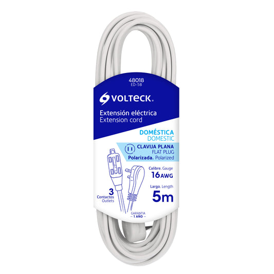 Extensión eléctrica doméstica 5m