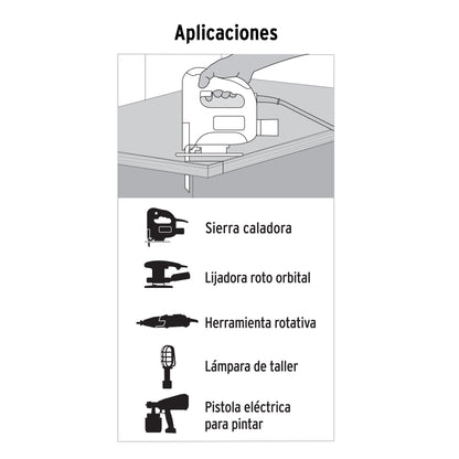 Extensión eléctrica de uso rudo 10 m 2x16 AWG