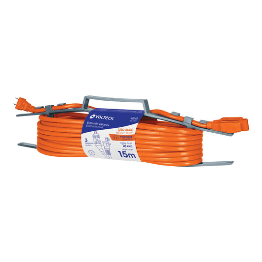 Extensión eléctrica de uso rudo 15 m 2x16 AWG