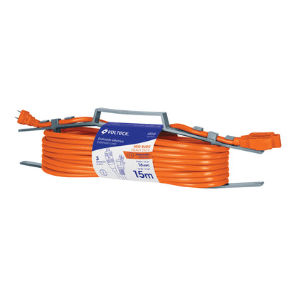 Extensión eléctrica uso rudo de 15 m 2x16 AWG