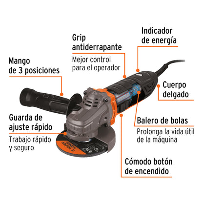 Esmeriladora angular de 4-1/2", 950W