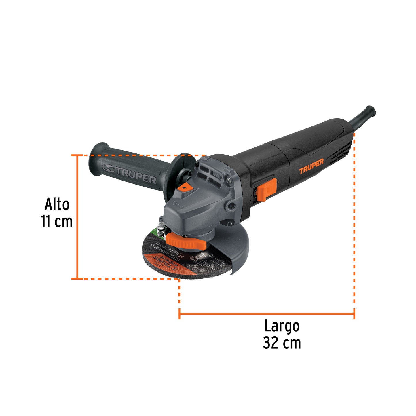 Esmeriladora angular de 4-1/2", 850W.