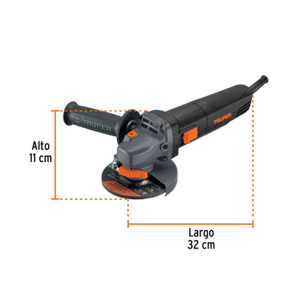 Esmeriladora angular de 4-1/2", 850W.