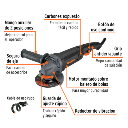 Esmeriladora angular de 4-1/2", 950W