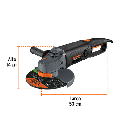 Esmeriladora angular de 9", 2100W