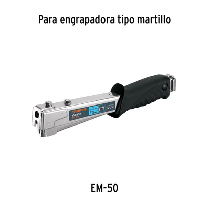 Caja c/ 1000 grapas 1/4" corona 10.7 mm para ET-50