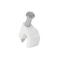 Bolsa 20 grapas de 6 mm blancas para cable redondo