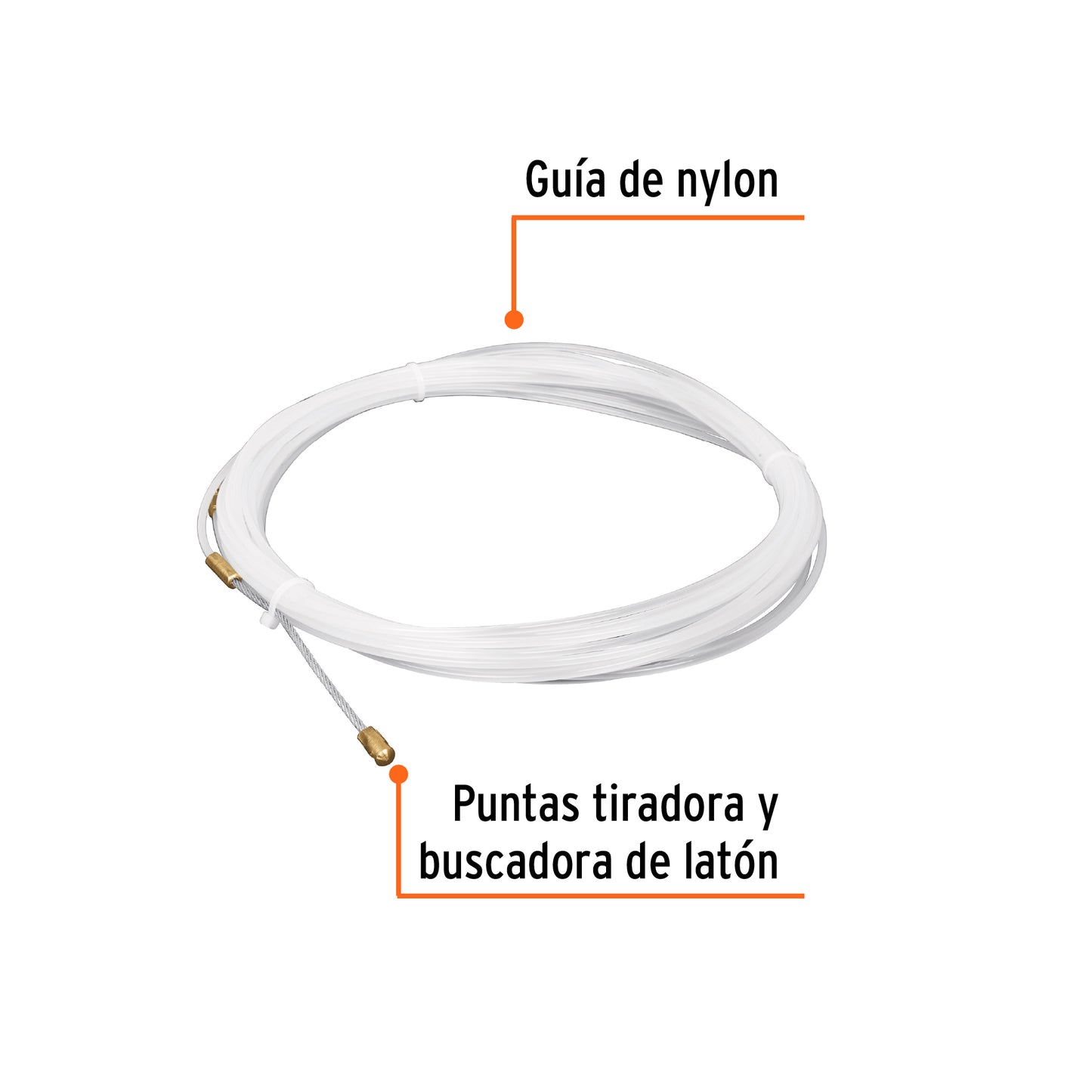 Guía de nylon de 10 m p/cable, Truper