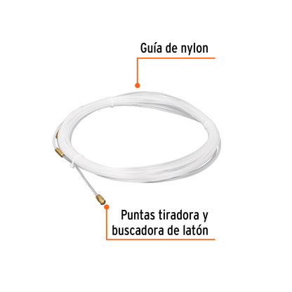 Guía de nylon de 10 m p/cable, Truper
