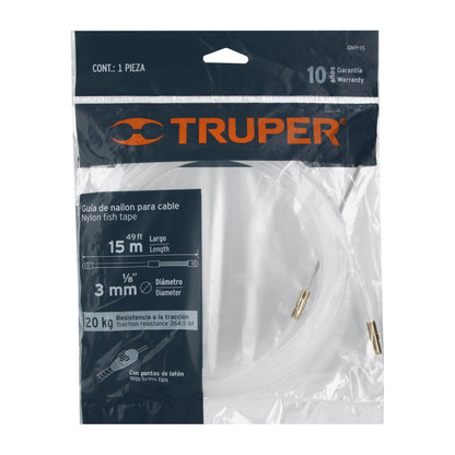Guía de nylon de 15 m p/cable, Truper