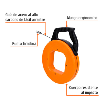 Guía de acero para cable de 15 m