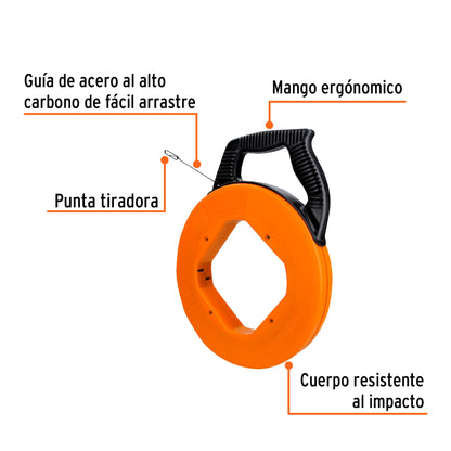 Guía de acero de 30 m p/cable